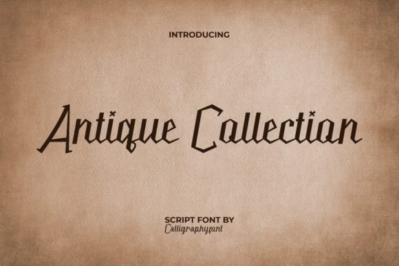 Antique Collection: A Vintage Script Font for Authentic Branding