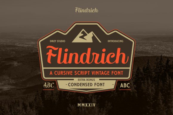 Flindrich: A Vintage Cursive Typeface for Editorial Design