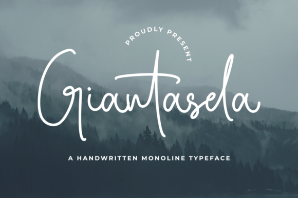 Giantasela: A Modern Script Font for Editorial Design