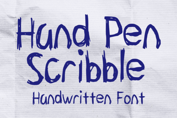 Hand Pen Scribble: A Spontaneous Handwritten Typeface for Authentic Branding