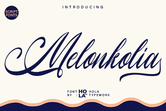 Melonkolia: A Modern Script Typeface for Editorial Design