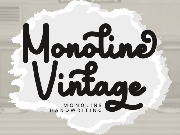 Monoline Vintage Typeface: Timeless Script for Handmade Brands