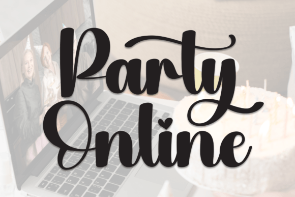 Party Online: The Script Font That Elevates Small Business Branding